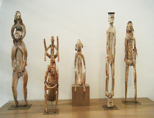 Download this Five Asmat Ancestor Figures People New Guinea Papua Irian picture