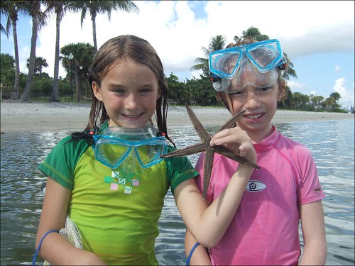 Rylee and Sydney with a Beaded Starfish