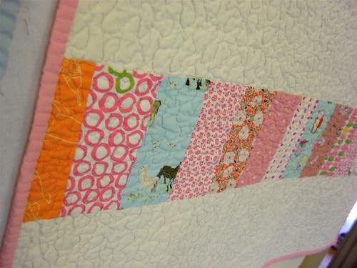 Baby Girl Coin Quilt - back detail