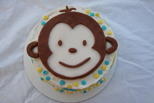 Mod Monkey Cake for 1st Birthday