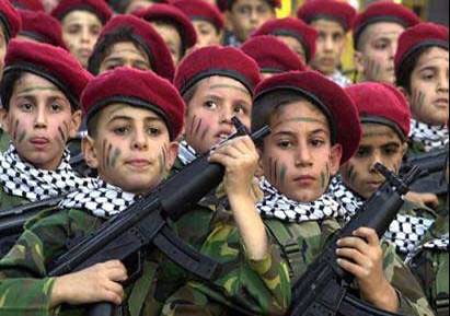 Child soldiers training with Hezbollah's paramilitary
