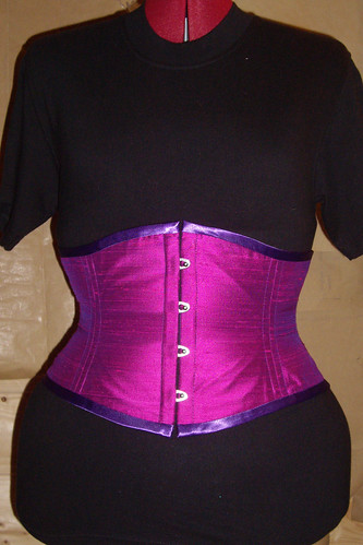 Pink & Purple silk corset