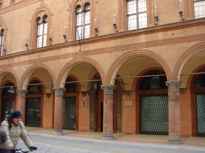 covered walkway in Bologna