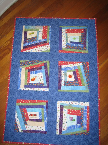 top view of P_K baby quilt