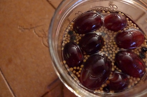 pickled grapes with cinnamon and black pepper