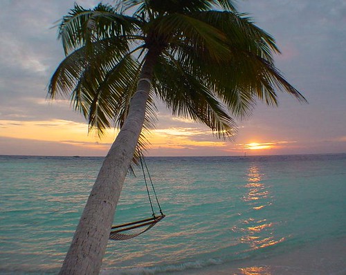 мальдивский закат солнца