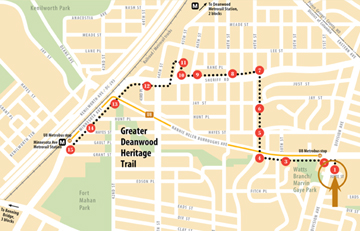 Greater Deanwood Heritage Trail map, DC