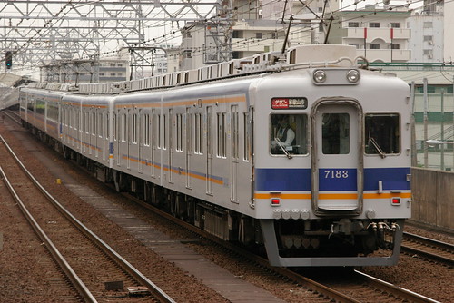 Nankai7100series(first 2 cars) in Imamiyaebisu,Osaka,Osaka,Japan 2009/5/4
