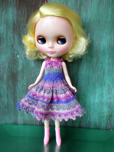 Isadora in her New Handknit Party Dress (2)