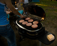 Cooking Hamburgers on the Grill