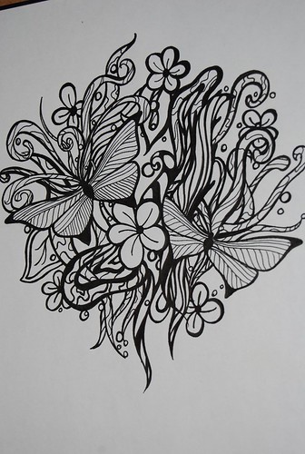 black and white flower tattoo design Tattoos Gallery