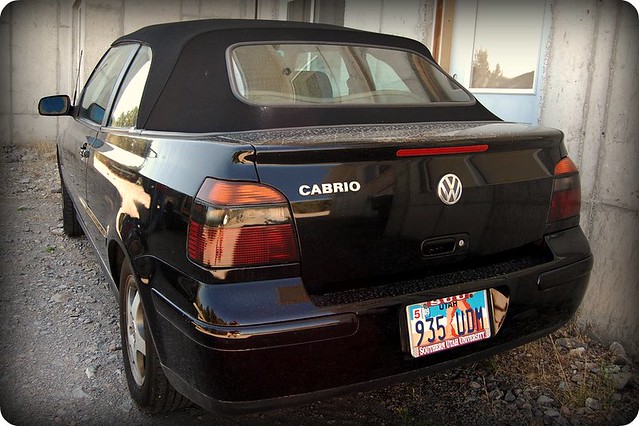 black vw volkswagen convertible 1999 cabrio