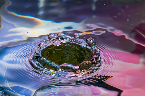 high speed photo of water droplet