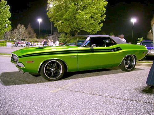 1971 Dodge Challenger convertible Lost in the'50s Cruise Night at Marley