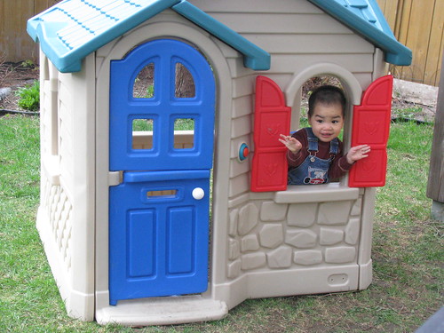Ben in playhouse