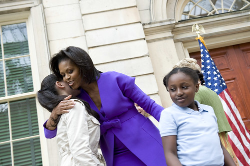First Lady Michelle Obama at the New American Wing Ribbon-cutting Ceremony at the Met Museum