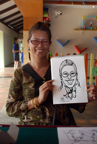 Caricature live sketching for Costa Sands Resort Pasir Ris Day 1 - 2