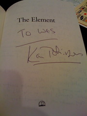 My autographed copy of Sir Ken Robinson's new book "The Element"