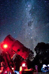 Milky Way over Telescopes