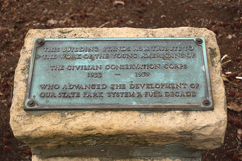Pere Marquette State Park, in Grafton, Illinois, USA - Civilian Conservation Corps plaque