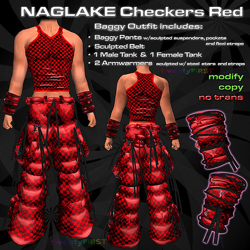 NAGLAKE Checkers Red