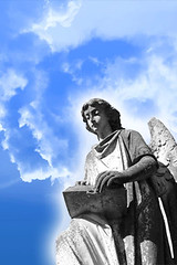 Wallpaper for iphone blue sky and the angel