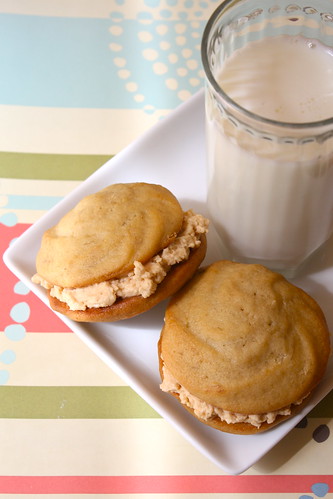Banana Whoopies with Salted Caramel Filling