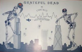 sorry, this doesn't get any bigger... Grateful Dead (locally designed poster) - UIC Pavilion, University of Illinois - Chicago 4/9, 4/10, 4/11/87 [borrowed from www.deadlists.com]