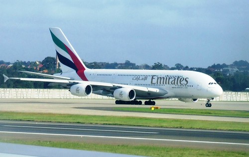 Emirates A380 in Sydney