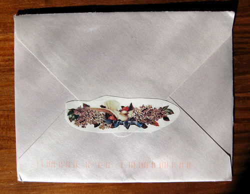 back of pearly envelope