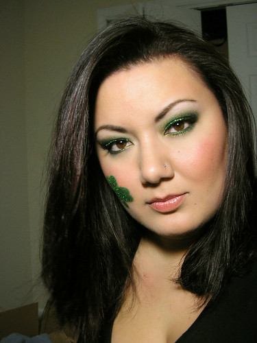 smokey green eye makeup. St. Paddy#39;s Day Smoky Green