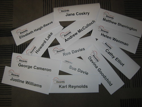 National Fundraising Awards 2009 judges' names