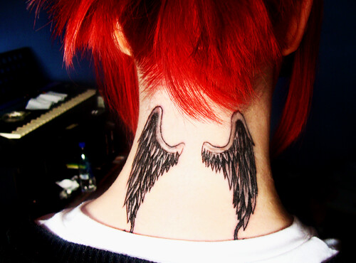Wings Tattoo Lisa Askew Tags bird beauty tattoo angel ink neck freedom 