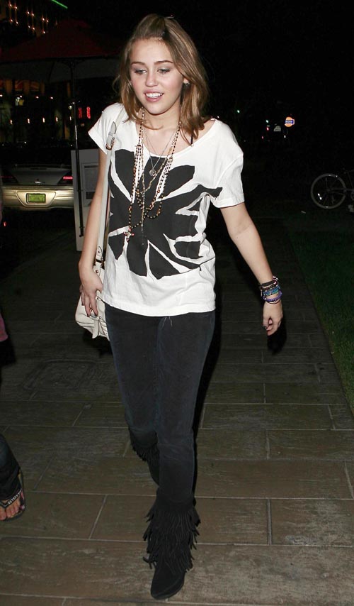 Miley Cyrus Out For Dinner At P.F. Chang's