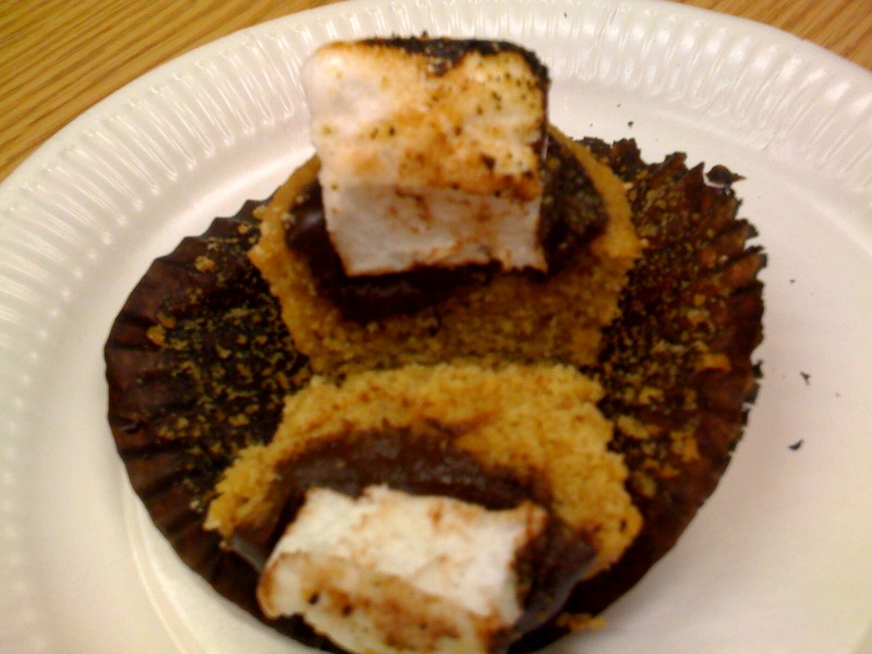 Inside the s'mores cupcake from Confections of a Cupcake