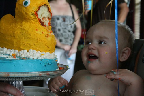 Cake is messy!