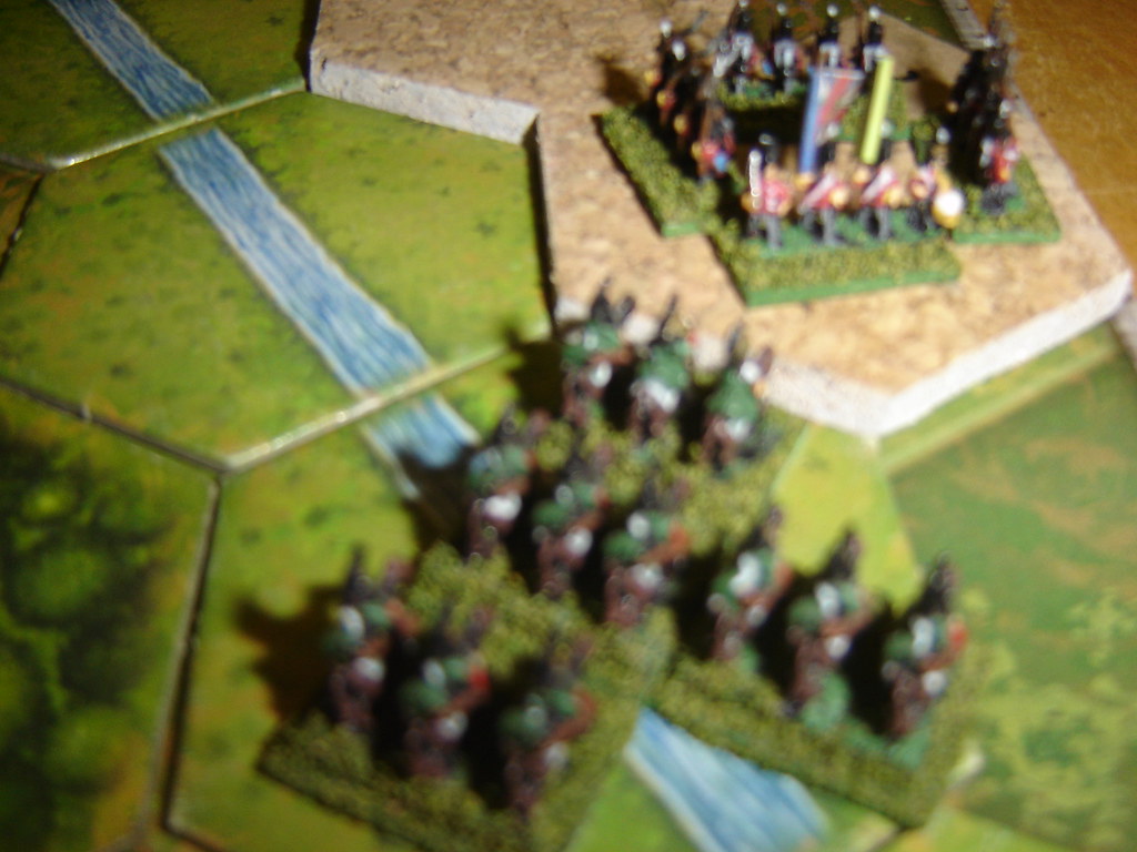 French hussars  English advance guard into square