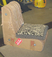 corrugated chair