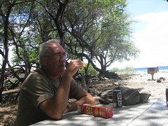 Lunch stop at beach near Mauna Lani