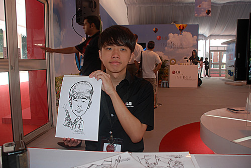 caricature live sketching for LG Infinia Roadshow - day 1 - 7