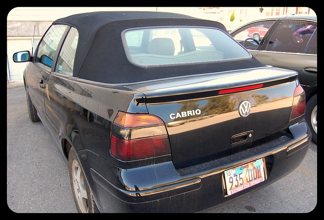 black car vw volkswagen convertible 1999 cabrio