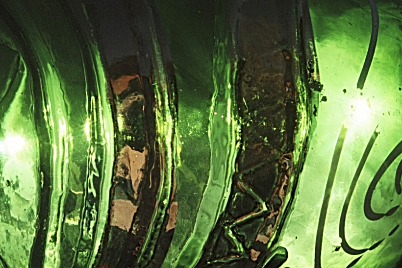 Abstract: Glowing Green Vase
