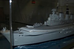Model of an aircraft carrier at Fleet Air Arm Museum