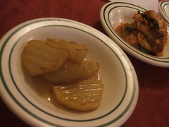 Potatoes and kimchi