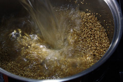 Steel-Cut Oatmeal - Adding the Boiling Water