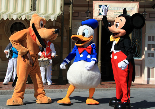 Disney Characters: Pluto, Donald and Mickey