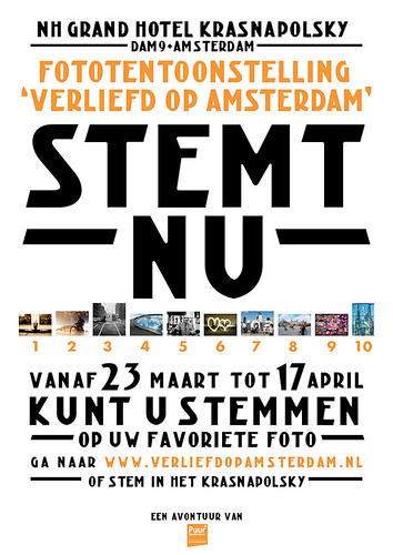 Poster voor verliefd op Amsterdam fotowedstrijd by you.