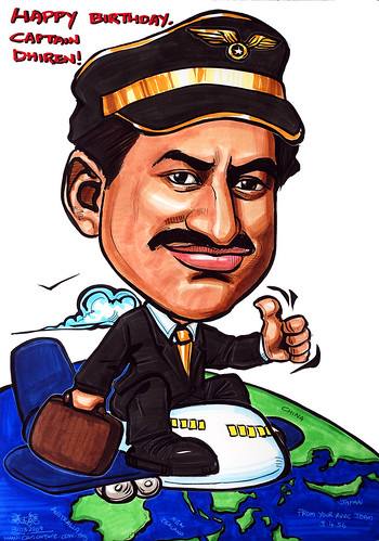 pilot caricature for Kelly Services