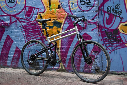 Graffiti Shot with Montague SwissBike TX folding bike