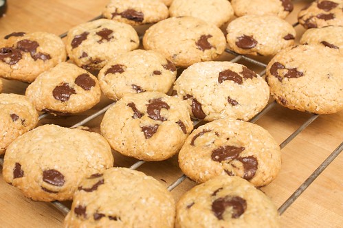 choc chip and coconut cookies